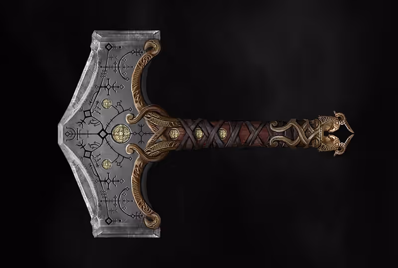 Mjölnir as depicted in the God of War games