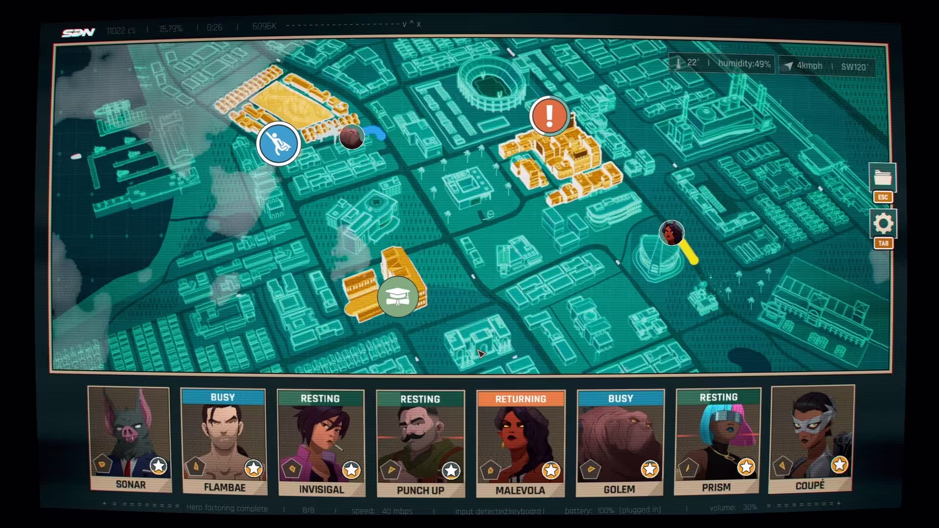 Dispatch screen on PC: incident details and Z-Team assignments