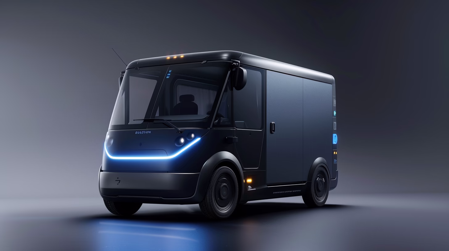 Amazon-style EV delivery truck: No fake grille, optimized for cargo and efficiency